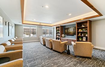 Movie Theatre at Harbor at Twin Lakes 55+ Apartments, Roseville, MN, 55113